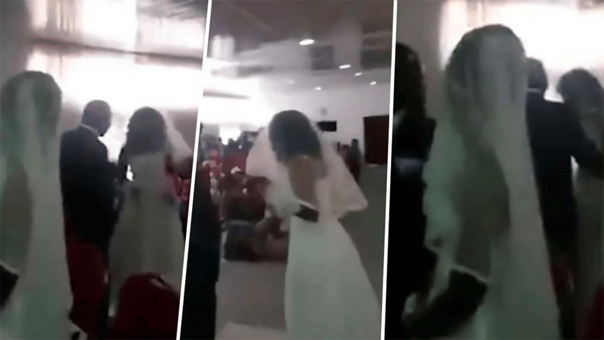 Sa maitresse débarque à son propre mariage en robe de mariée et met un énorme bordel (Vidéo) !