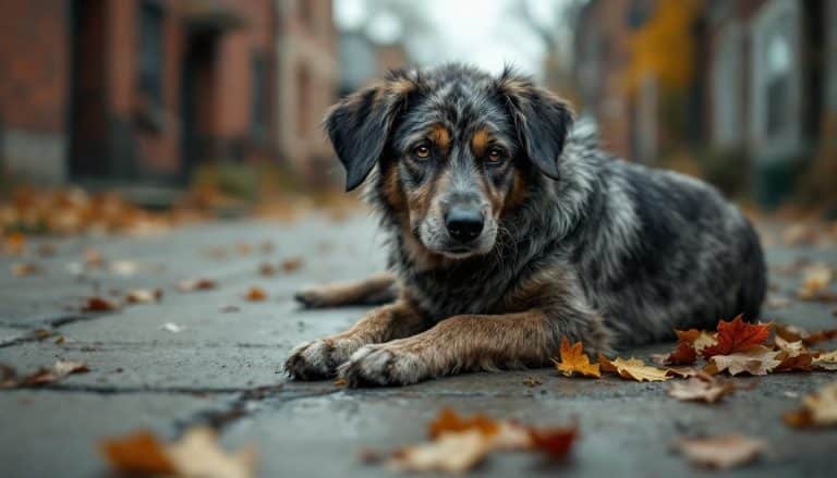 Abandonné dans le froid, ce chien errant s'effondre en larmes dans les bras de celle qui le sauve
