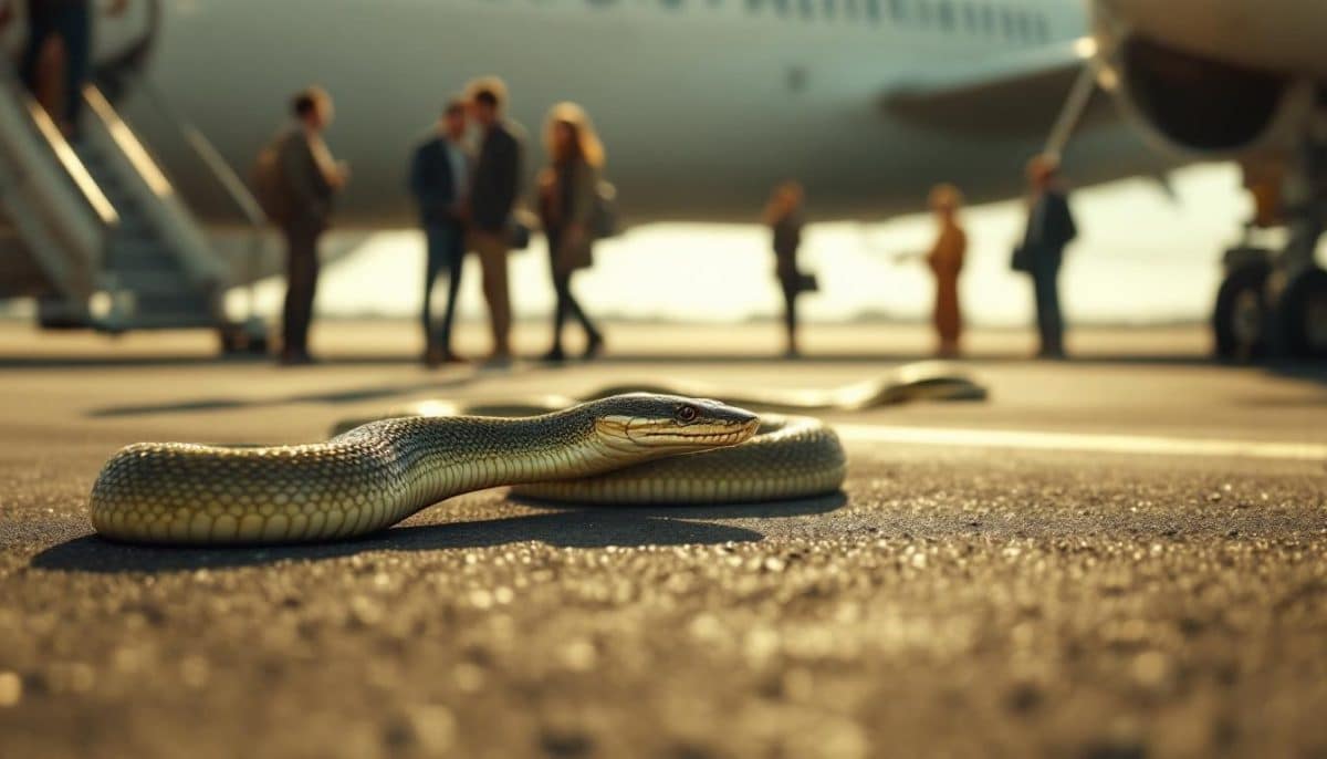 Scène surréaliste en Australie : un serpent à bord d’un avion empêche les passagers de décoller