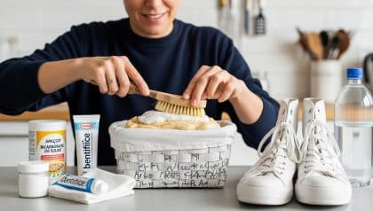 Lepointdujour.fr - Baskets très sales : le bicarbonate de soude les blanchit mieux qu’un produit spécialisé