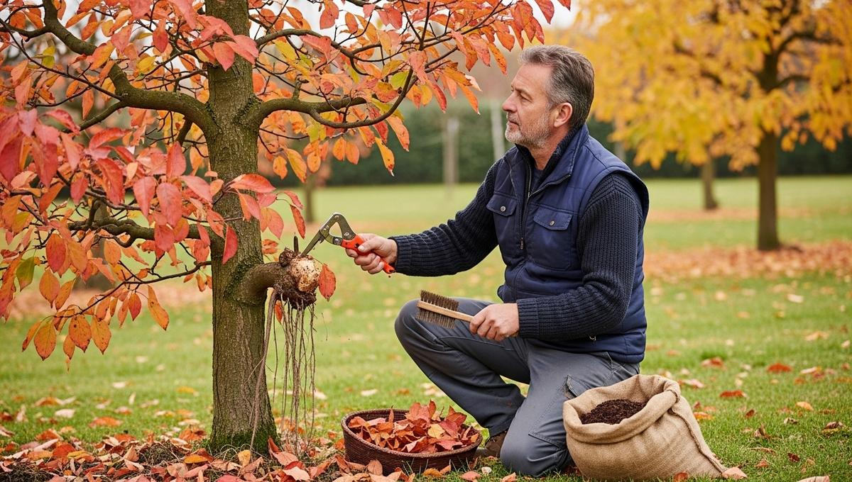 Lepointdujour.fr - Cerisier en automne: le geste que tout jardinier fait avant d’intervenir pour protéger la récolte