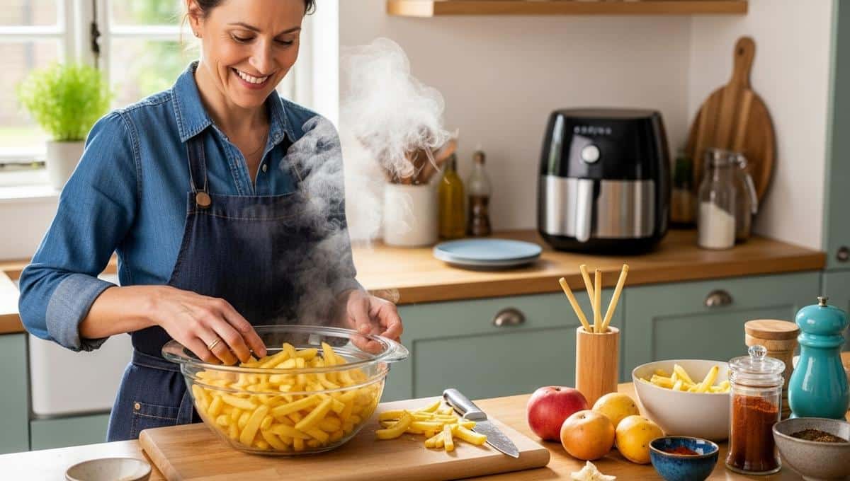 Lepointdujour.fr - Frites Airfryer: le trempage à l'eau chaude donne un croustillant parfait