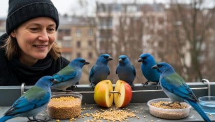 Lepointdujour.fr - Mésanges au balcon : ce fruit les attire par dizaines chaque jour en hiver