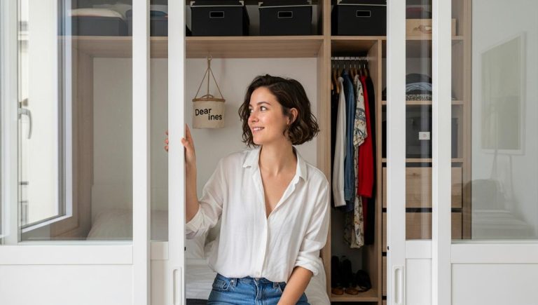 Lepointdujour.fr - Décorateurs parisiens: leur système malin fait gagner un vrai dressing dans une mini chambre