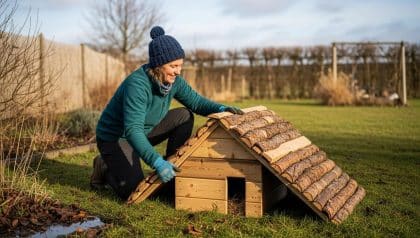 DivertissonsNous - Hérissons : placez un abri simple au jardin avant la prochaine nuit glaciale pour les protéger du froid