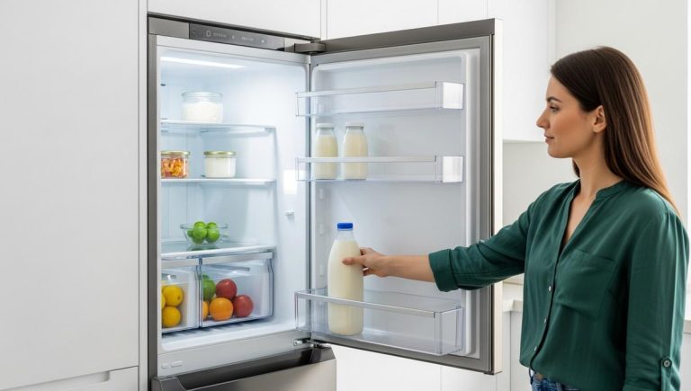 DivertissonsNous - Lait: la porte du frigo réduit sa durée de conservation, placez-le au fond à 4 °C pour éviter le gaspillage