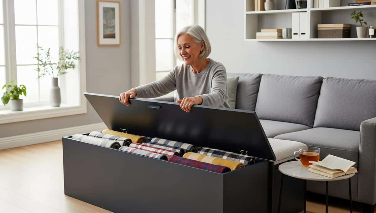 DivertissonsNous - Lidl: la solution à moins de 15 € pour ranger les plaids et libérer l’espace du salon