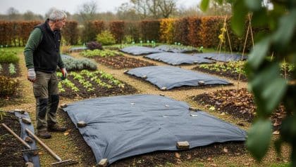 DivertissonsNous - Potager d’hiver : cette astuce avec un matériau foncé protège le sol et booste les récoltes de printemps