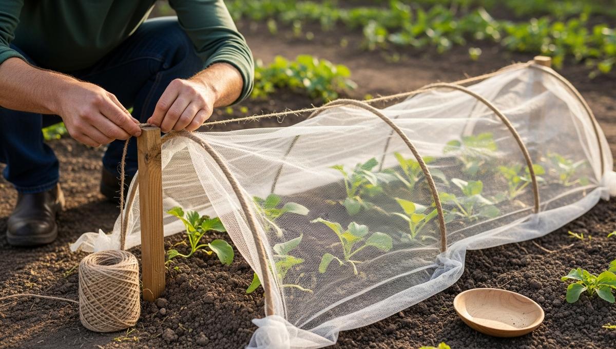 DivertissonsNous - String technique protects young shoots from frost this winter with a simple garden tie-up