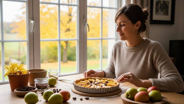 DivertissonsNous - Apple-Pear Hazelnut Tart delivers spiced crunch for a cozy, fruity winter dessert
