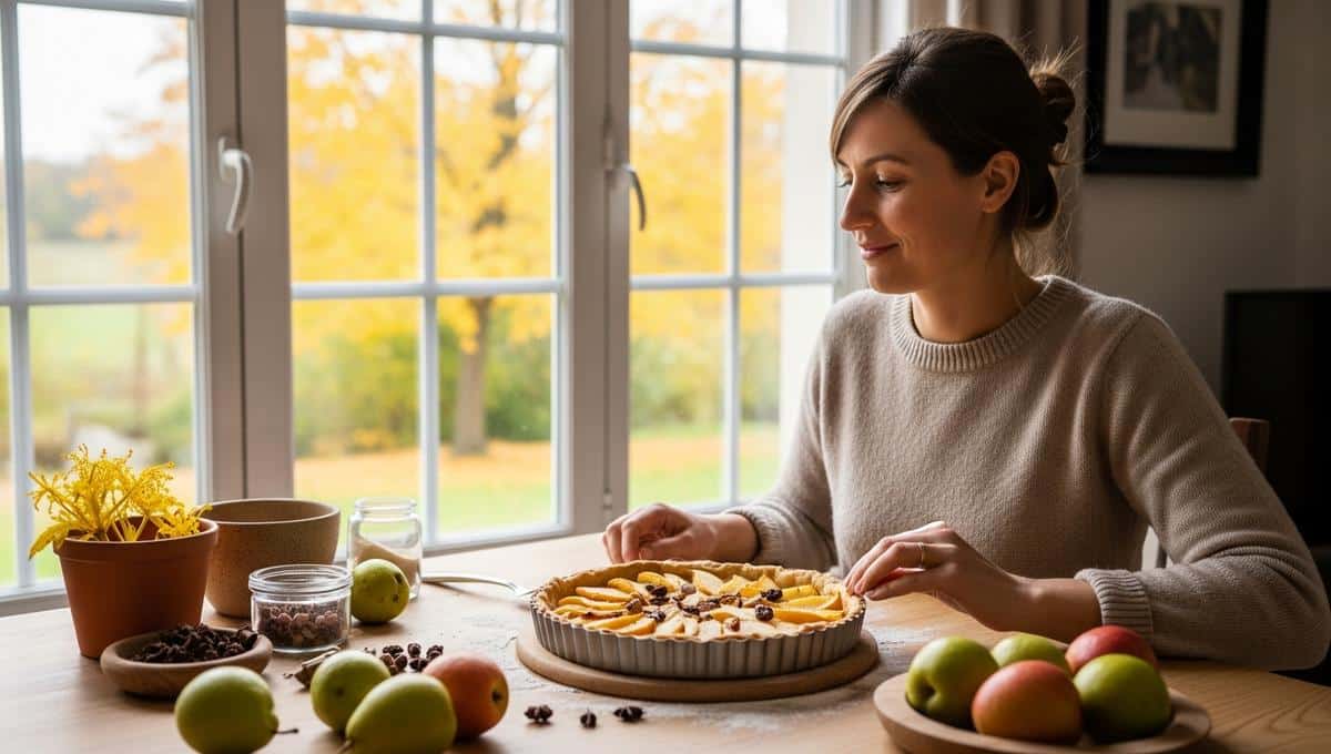 DivertissonsNous - Apple-Pear Hazelnut Tart delivers spiced crunch for a cozy, fruity winter dessert