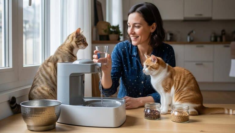 DivertissonsNous - Cats: do water fountains really help them drink more than bowls?