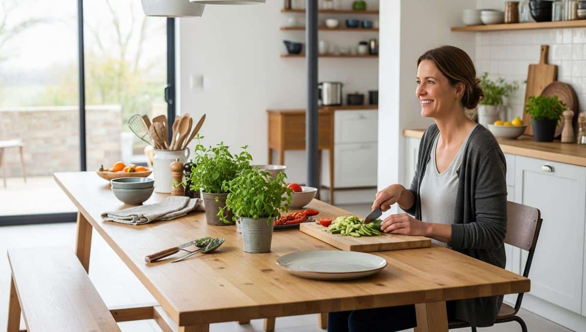 DivertissonsNous - Kitchen island removal: a communal table makes the kitchen feel warmer
