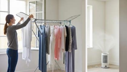 DivertissonsNous - Linge: la technique japonaise pour le faire sécher plus vite en hiver à l’intérieur, sans sèche-linge