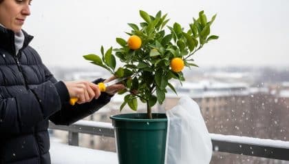 DivertissonsNous - Citronnier sur balcon en hiver: la taille de janvier favorise la fructification