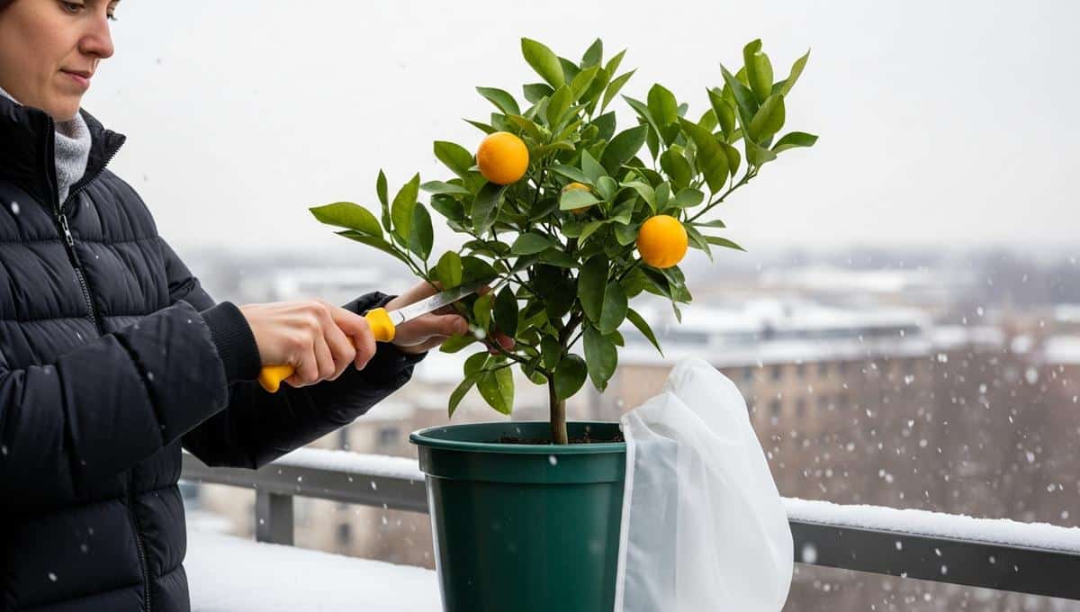 DivertissonsNous - Citronnier sur balcon en hiver: la taille de janvier favorise la fructification