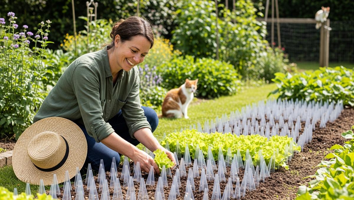 DivertissonsNous - Fork trick keeps cats and birds away from your vegetable garden seedlings