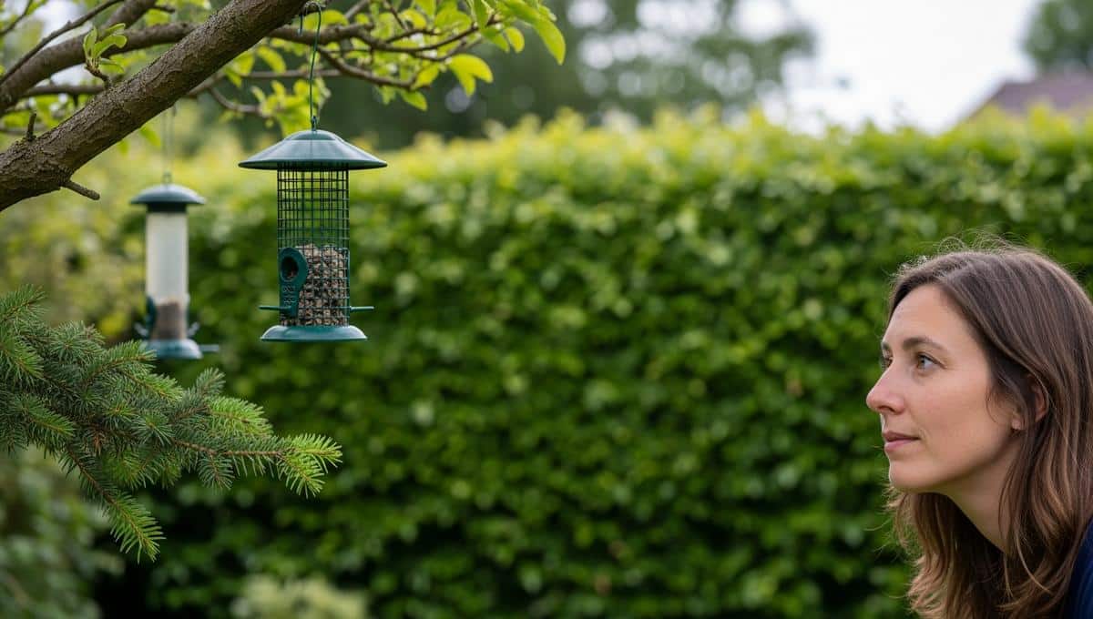 DivertissonsNous - Mésanges: pour remplir la mangeoire, installez-la à 2-3 m d'une haie ou d'un arbre