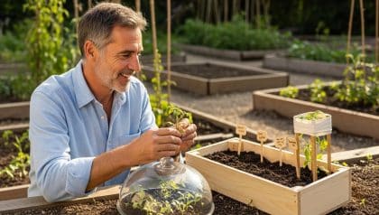 DivertissonsNous - This gardener ditches plastic in his vegetable garden and replaces it with what he already had at home