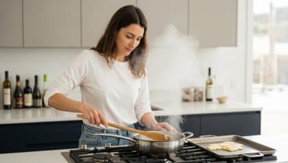DivertissonsNous - Wooden spoon on pot trick stops pasta water from boiling over and saves your cooktop
